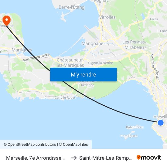 Marseille, 7e Arrondissement to Saint-Mitre-Les-Remparts map