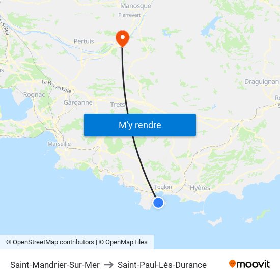 Saint-Mandrier-Sur-Mer to Saint-Paul-Lès-Durance map
