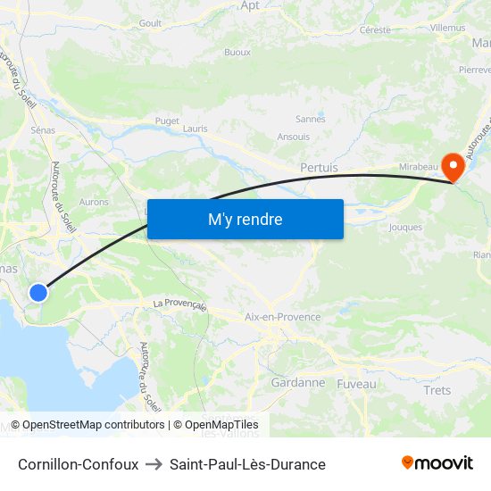 Cornillon-Confoux to Saint-Paul-Lès-Durance map