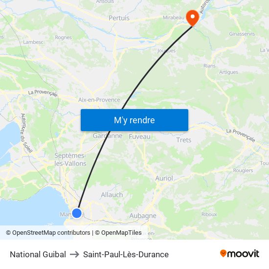 National Guibal to Saint-Paul-Lès-Durance map