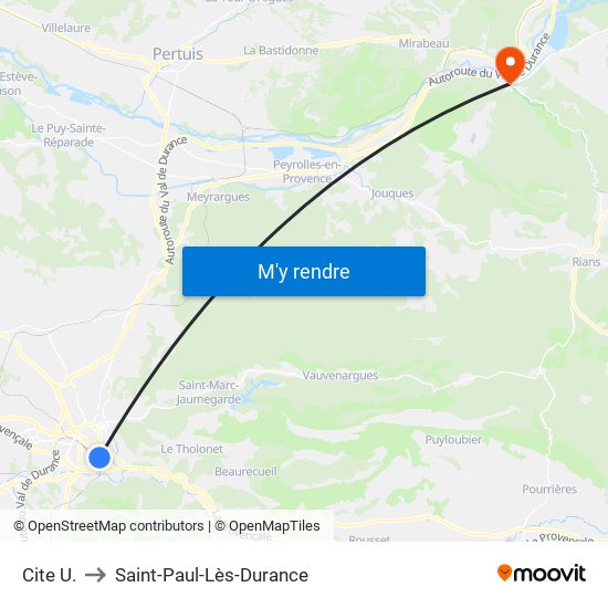 Cite  U. to Saint-Paul-Lès-Durance map