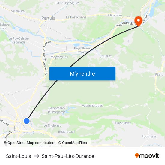 Saint-Louis to Saint-Paul-Lès-Durance map
