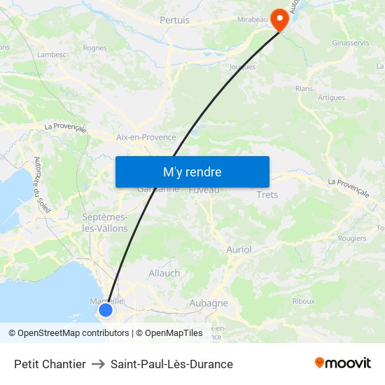 Petit Chantier to Saint-Paul-Lès-Durance map