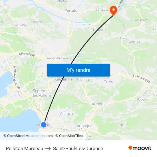 Pelletan Marceau to Saint-Paul-Lès-Durance map