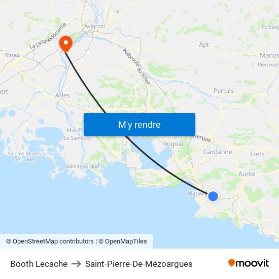 Booth Lecache to Saint-Pierre-De-Mézoargues map