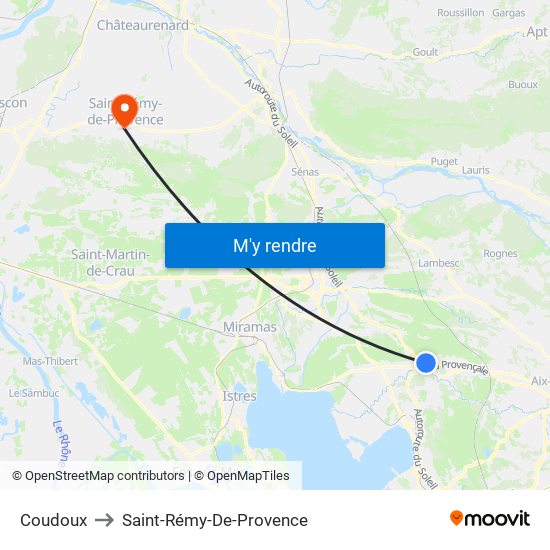 Coudoux to Saint-Rémy-De-Provence map