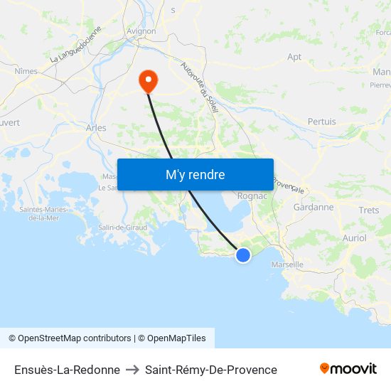 Ensuès-La-Redonne to Saint-Rémy-De-Provence map