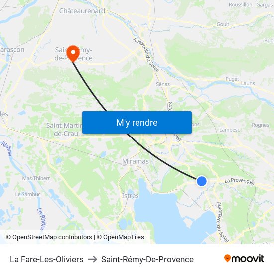 La Fare-Les-Oliviers to Saint-Rémy-De-Provence map