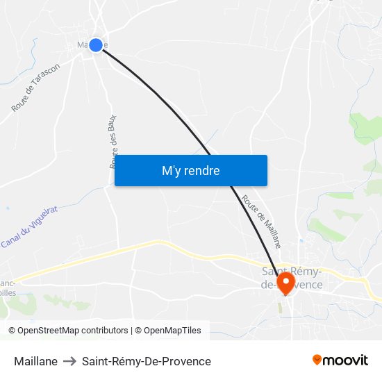 Maillane to Saint-Rémy-De-Provence map