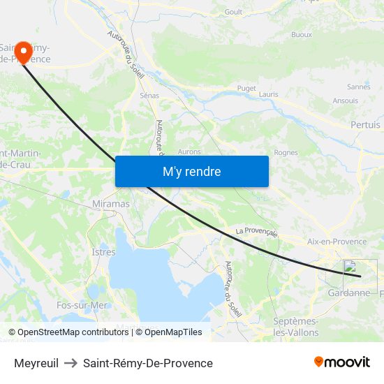 Meyreuil to Saint-Rémy-De-Provence map