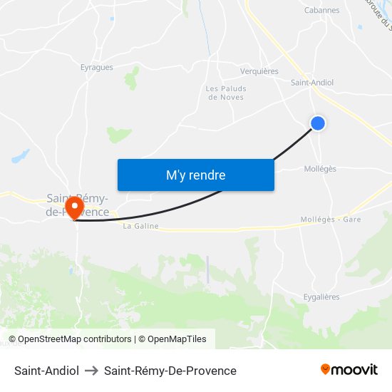 Saint-Andiol to Saint-Rémy-De-Provence map