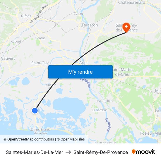 Saintes-Maries-De-La-Mer to Saint-Rémy-De-Provence map