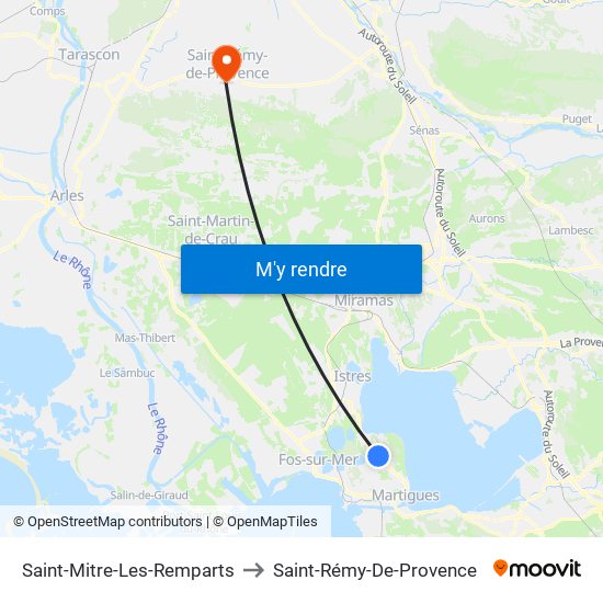Saint-Mitre-Les-Remparts to Saint-Rémy-De-Provence map