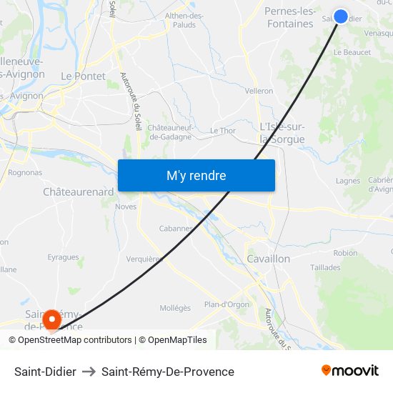 Saint-Didier to Saint-Rémy-De-Provence map