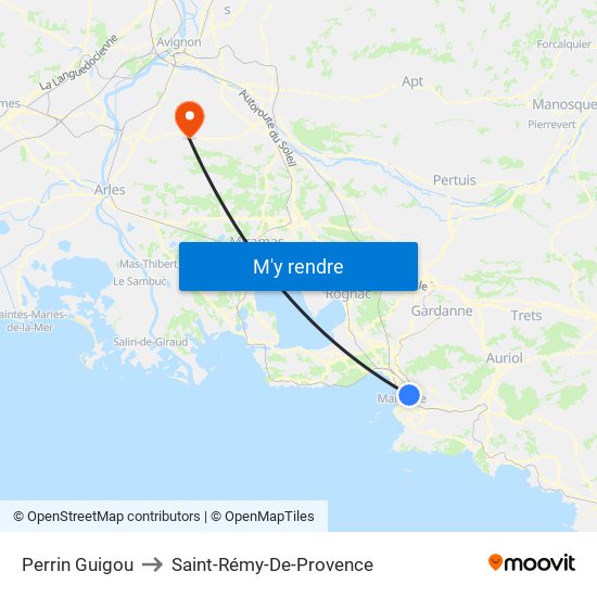 Perrin Guigou to Saint-Rémy-De-Provence map