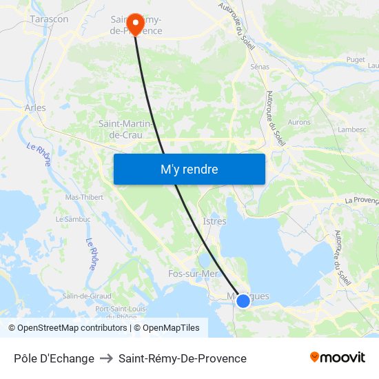 Pôle D'Echange to Saint-Rémy-De-Provence map