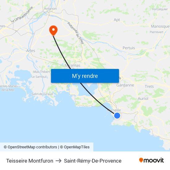 Teisseire Montfuron to Saint-Rémy-De-Provence map