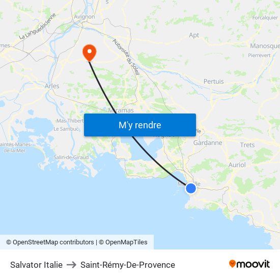 Salvator Italie to Saint-Rémy-De-Provence map