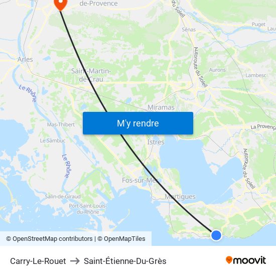 Carry-Le-Rouet to Saint-Étienne-Du-Grès map