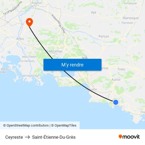 Ceyreste to Saint-Étienne-Du-Grès map