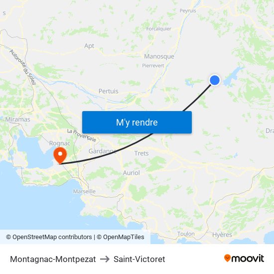 Montagnac-Montpezat to Saint-Victoret map