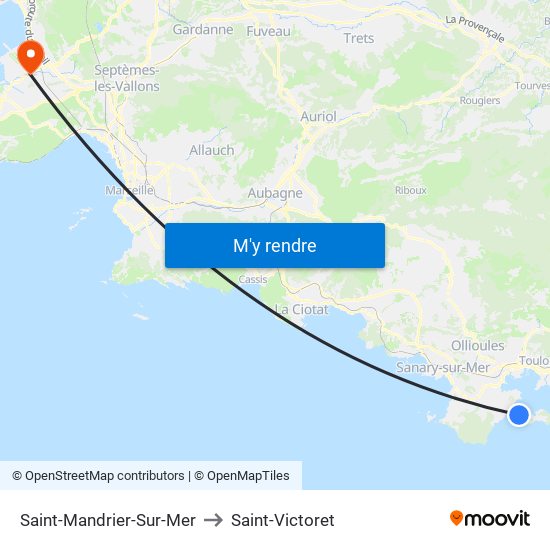 Saint-Mandrier-Sur-Mer to Saint-Victoret map