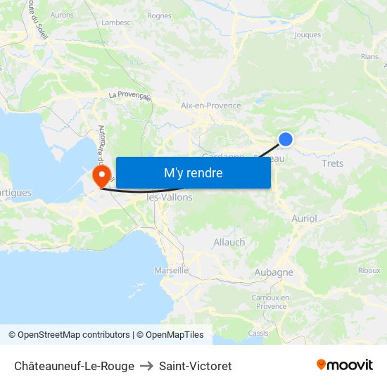 Châteauneuf-Le-Rouge to Saint-Victoret map