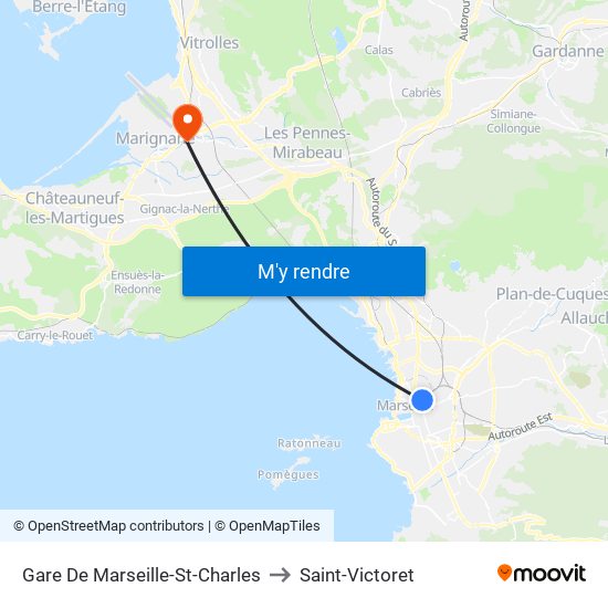 Gare De Marseille-St-Charles to Saint-Victoret map