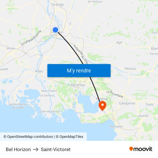 Bel Horizon to Saint-Victoret map