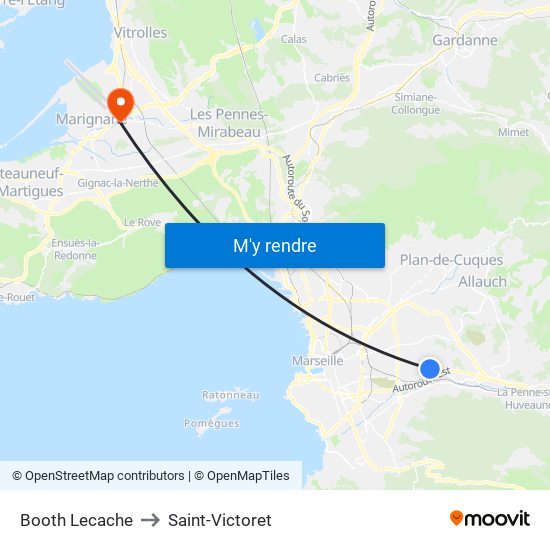 Booth Lecache to Saint-Victoret map