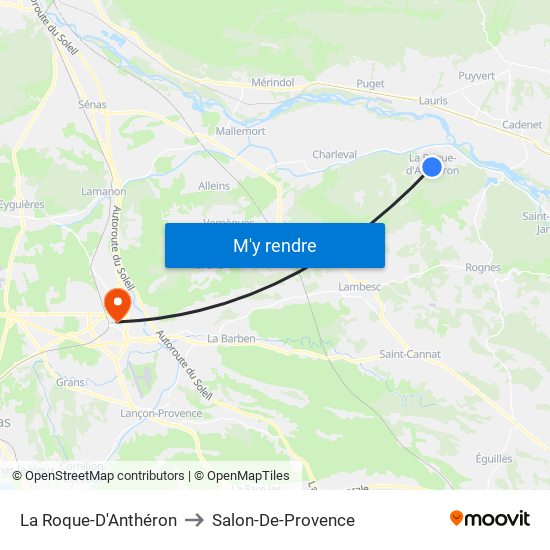 La Roque-D'Anthéron to Salon-De-Provence map