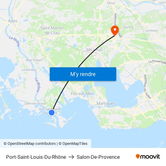 Port-Saint-Louis-Du-Rhône to Salon-De-Provence map