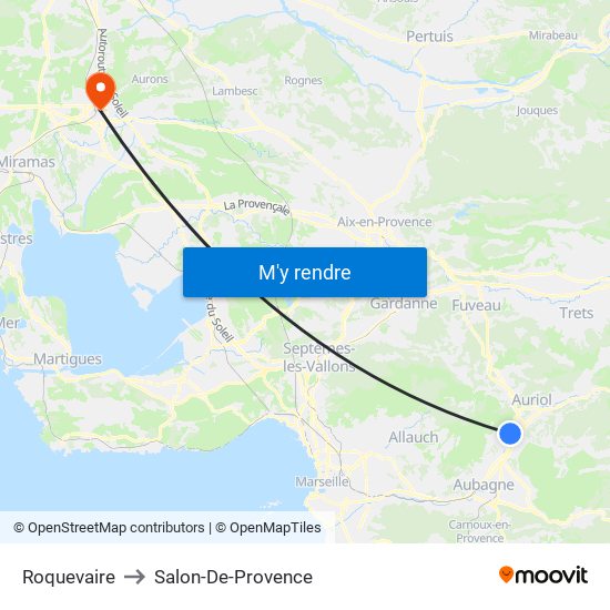Roquevaire to Salon-De-Provence map