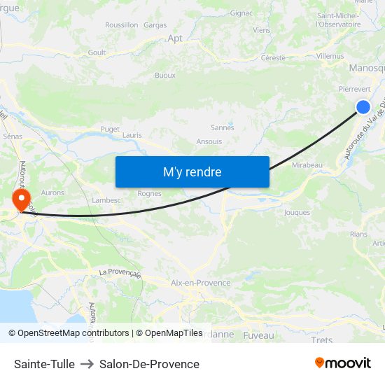 Sainte-Tulle to Salon-De-Provence map
