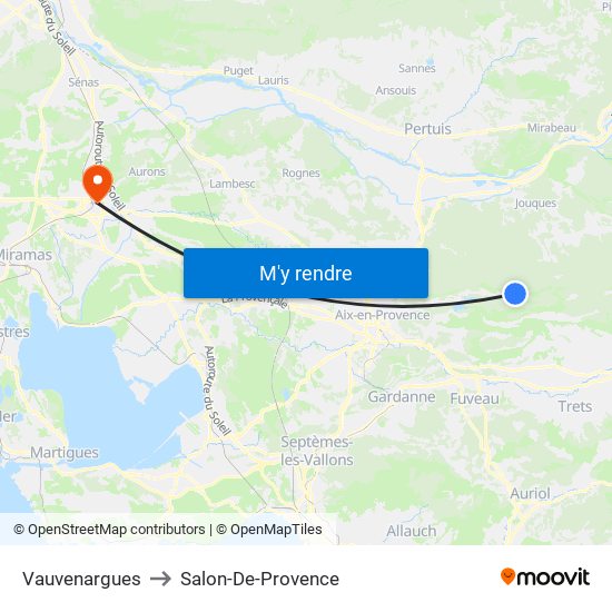 Vauvenargues to Salon-De-Provence map