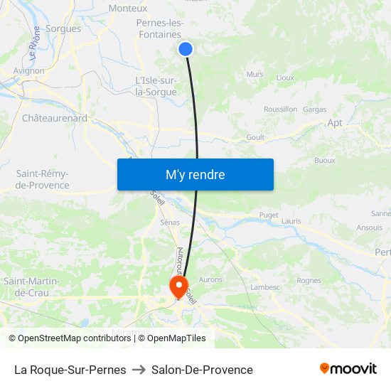 La Roque-Sur-Pernes to Salon-De-Provence map
