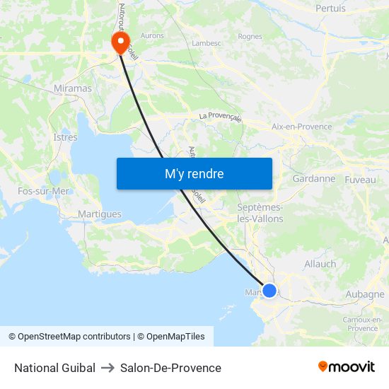 National Guibal to Salon-De-Provence map