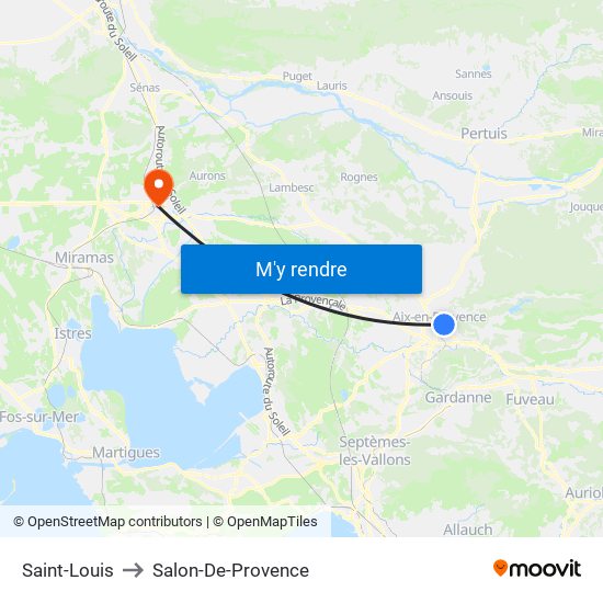 Saint-Louis to Salon-De-Provence map