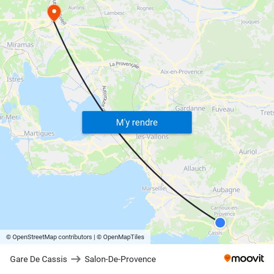 Gare De Cassis to Salon-De-Provence map