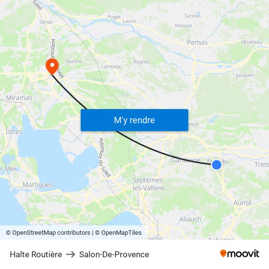 Halte Routière to Salon-De-Provence map