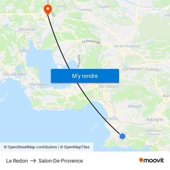 Le Redon to Salon-De-Provence map