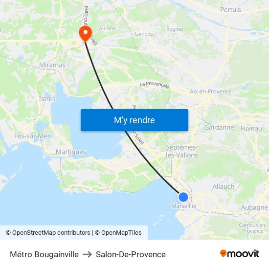 Métro Bougainville to Salon-De-Provence map