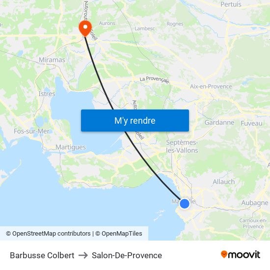Barbusse Colbert to Salon-De-Provence map