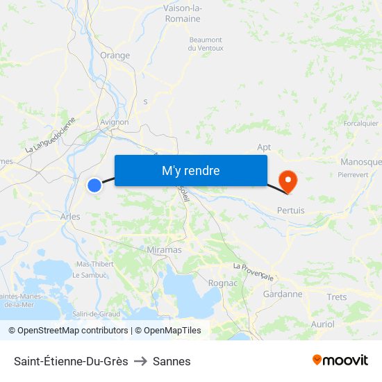 Saint-Étienne-Du-Grès to Sannes map