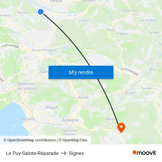 Le Puy-Sainte-Réparade to Signes map