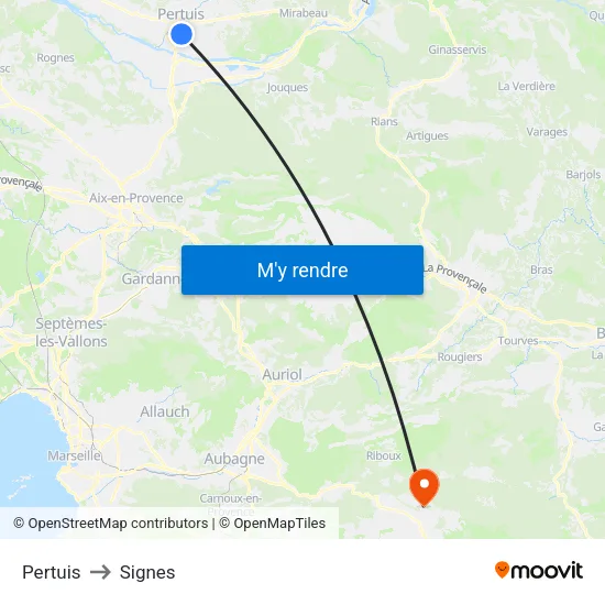 Pertuis to Signes map