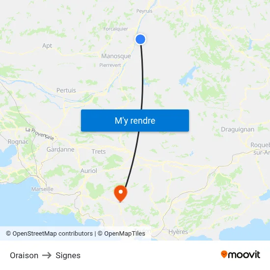 Oraison to Signes map