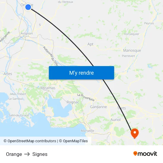 Orange to Signes map