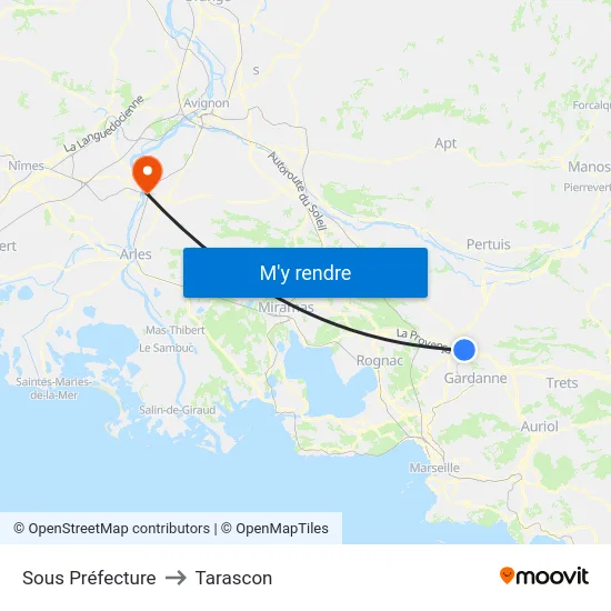 Sous Préfecture to Tarascon map