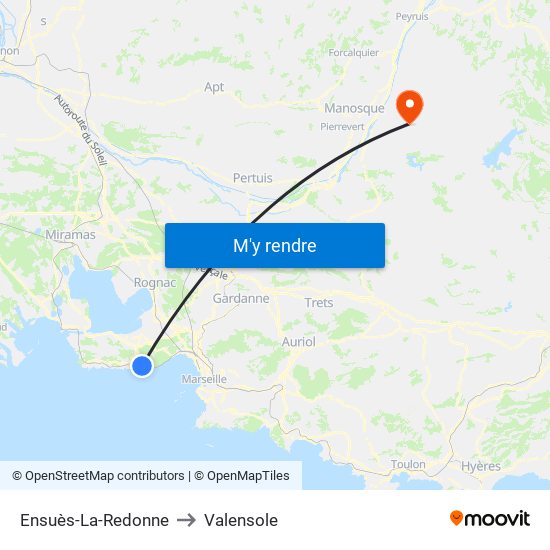 Ensuès-La-Redonne to Valensole map